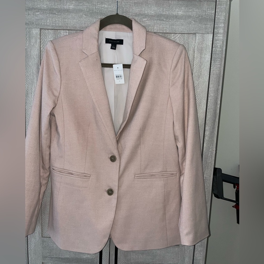 Light Pink Ann Taylor two button Blazer - size 4